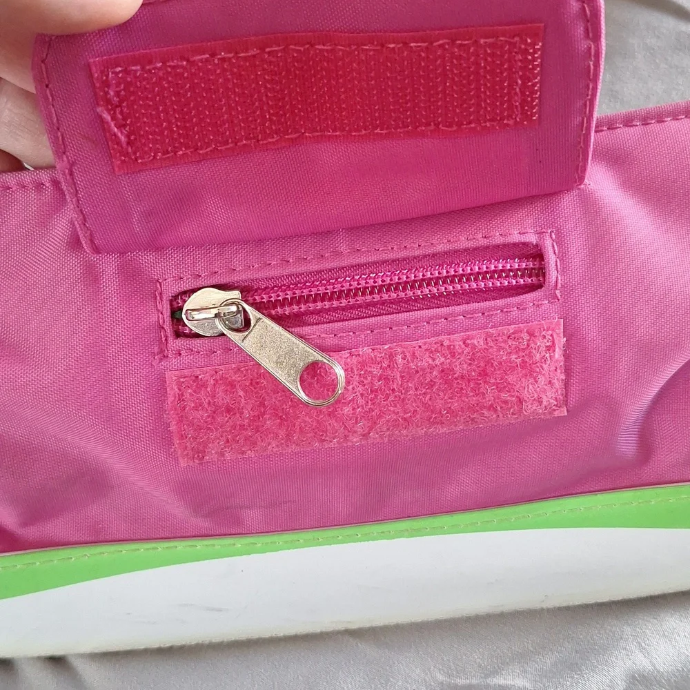 Pink and Green Women's Shoulder Bag - Picture 6 of 11